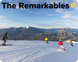Skiers on The Remarkables