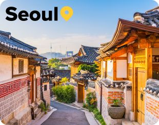 Bukchon Hanok Village in Seoul Korea