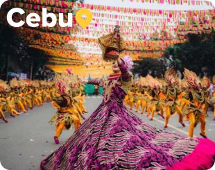 Street dancers at the Sinulog Festival in Cebu 