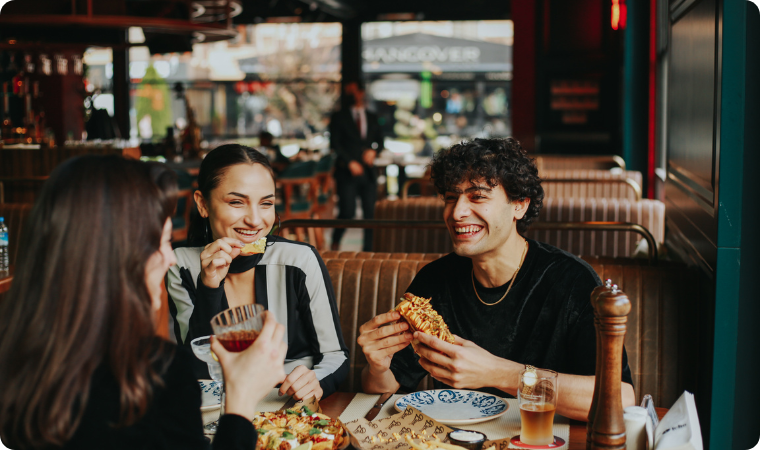 friends enjoying a meal together