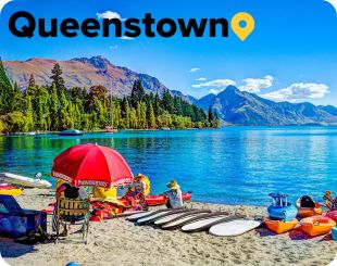 Queenstown lake summer time