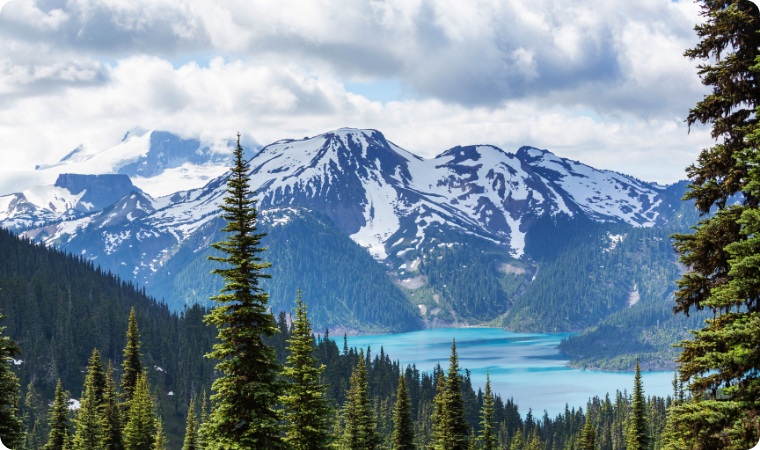 snowy mountains in Canada