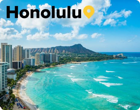 Waikiki beach and Diamond Head 